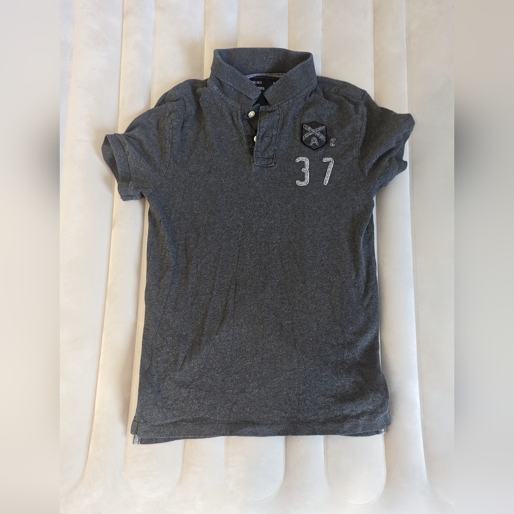 American Eagle Outfitters Dark Gray Polo Shirt